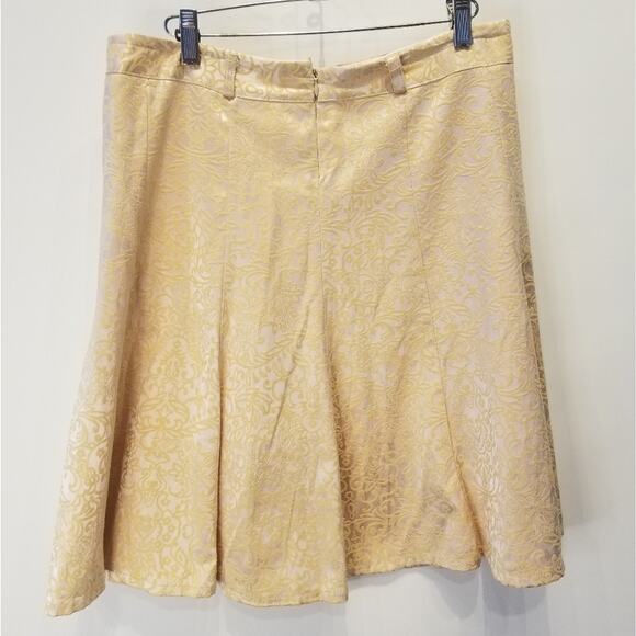 Yellow Swing Skirt Vintage Skirt Custom Belt Loops Zipper Size M - Picture 4 of 8